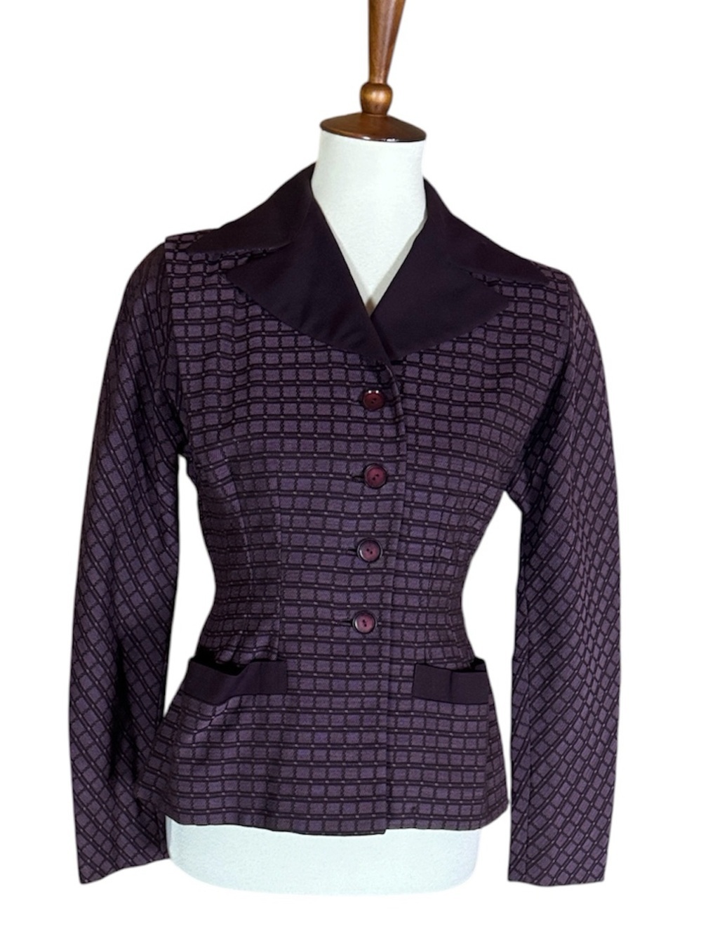 Vintage Textured Tailored Jacket by Deb Shop with John Walther wool fabric